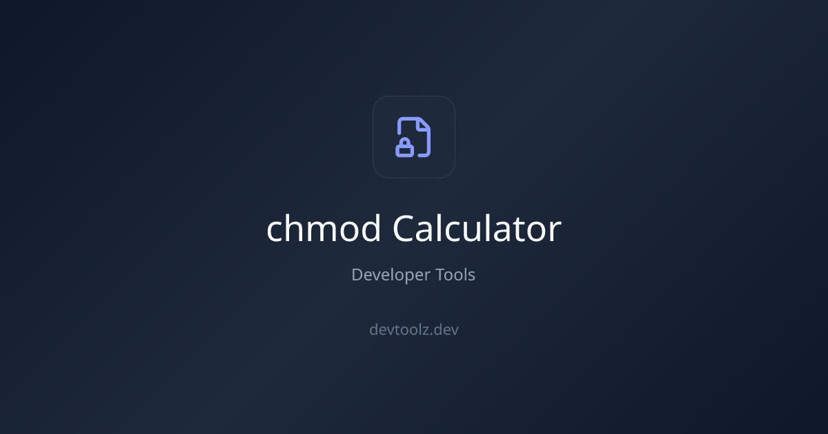 chmod Calculator — Unix File Permission Calculator | DevToolbox