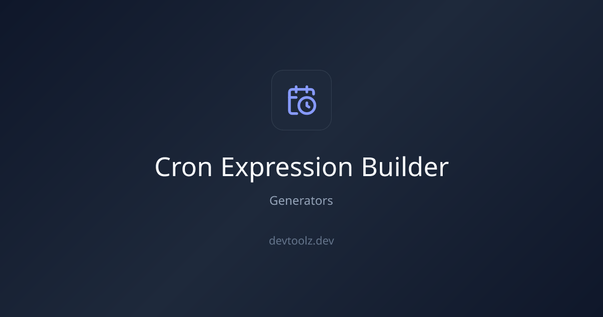 Cron Expression Builder & Parser — Build & Understand Cron Jobs ...
