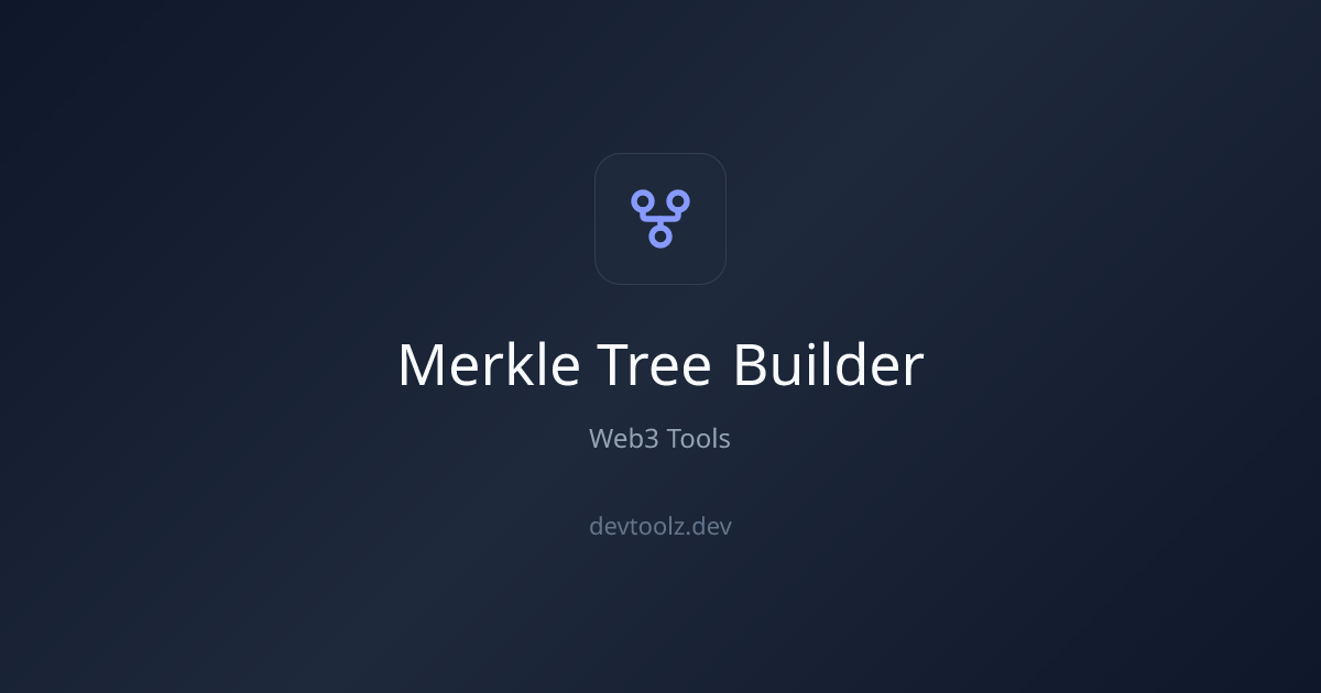 Merkle Tree Builder — Generate Proofs & Verify Leaves | DevToolbox