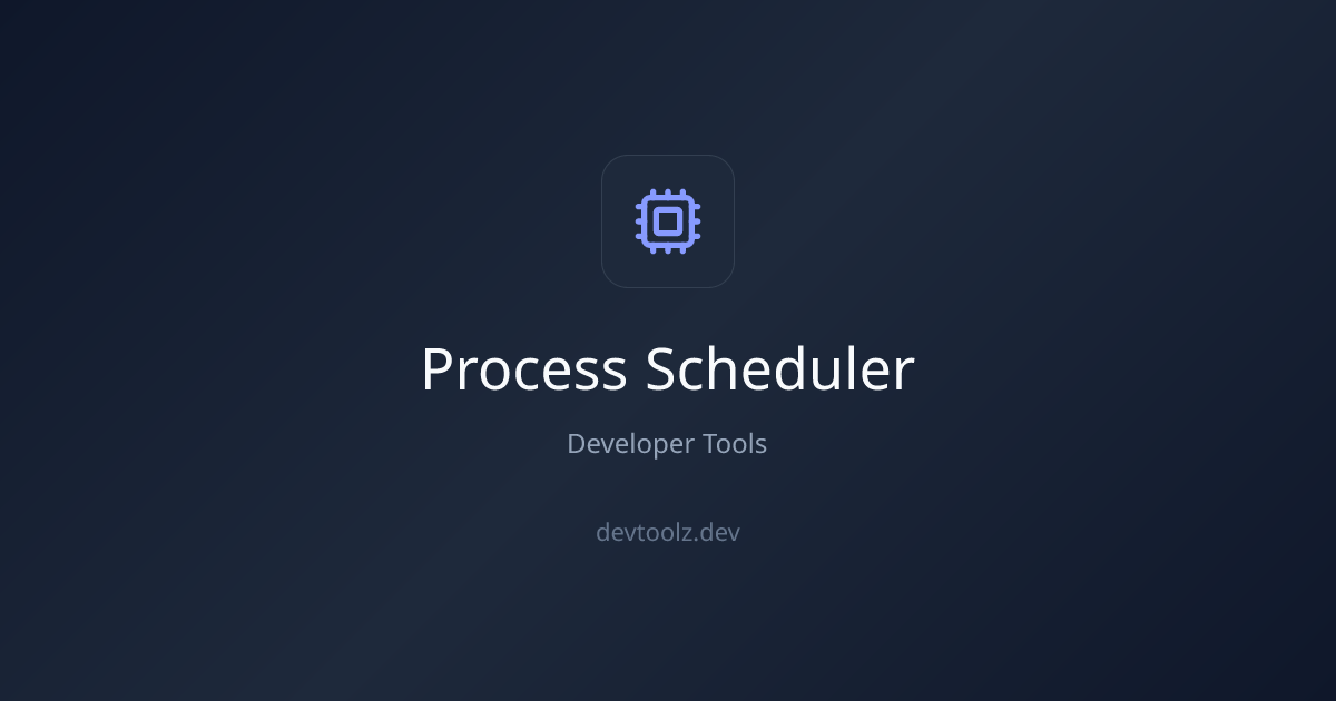Process Scheduler — CPU Scheduling Algorithm Visualizer | DevToolbox